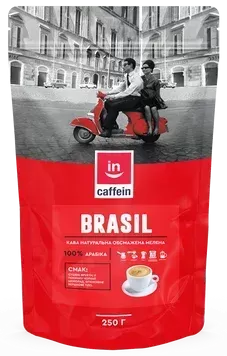 Brasil CAFFEIN кава мелена моносорт 0,25 кг