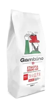 Ethiopia Sidamo 4GR GAMBINO кава в зернах моносорт 1 кг