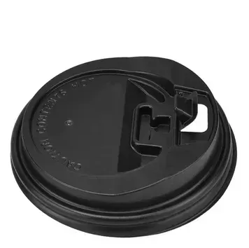 Кришка пластикова з клапаном 90мм, чорний колір (50шт)