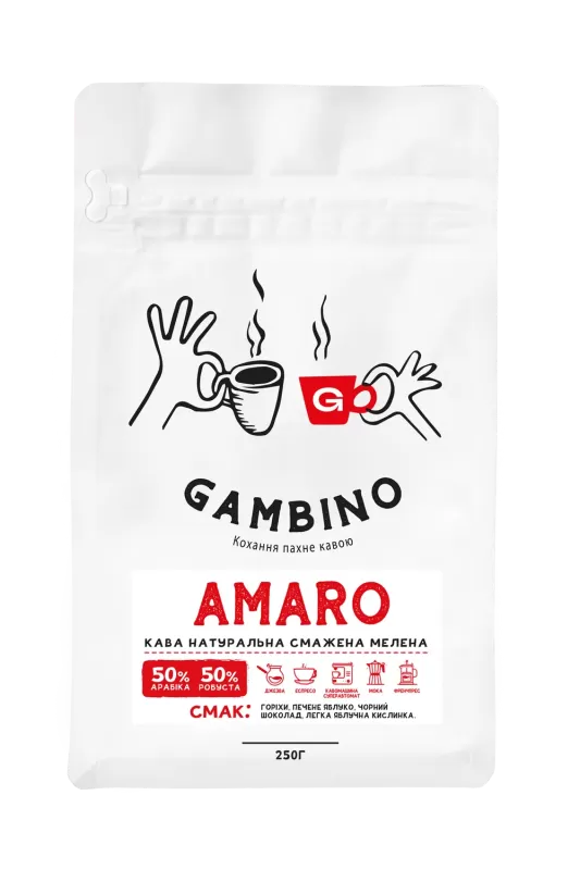 Amaro GAMBINO кава мелена бленд 250г.