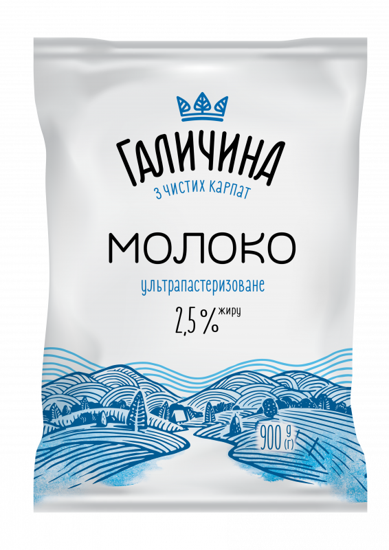 Молоко Галичина 2,5% 900г